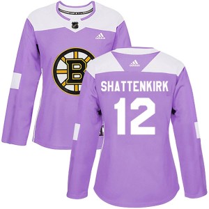 Kevin Shattenkirk Women's Adidas Boston Bruins Authentic Purple Fights Cancer Practice Jersey