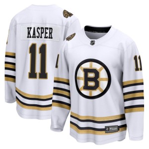 Steve Kasper Men's Fanatics Branded Boston Bruins Premier White Breakaway 100th Anniversary Jersey