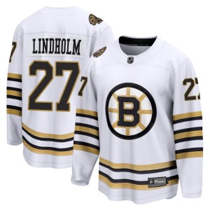 Hampus Lindholm Men's Fanatics Branded Boston Bruins Premier White Breakaway 100th Anniversary Jersey