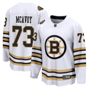 Charlie McAvoy Men's Fanatics Branded Boston Bruins Premier White Breakaway 100th Anniversary Jersey