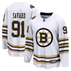 Marc Savard Men's Fanatics Branded Boston Bruins Premier White Breakaway 100th Anniversary Jersey