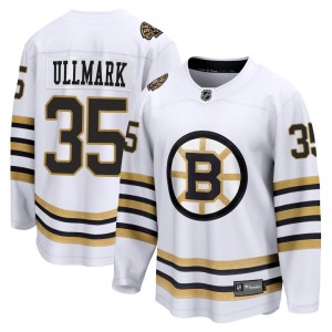 Linus Ullmark Men's Fanatics Branded Boston Bruins Premier White Breakaway 100th Anniversary Jersey