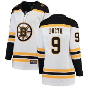Johnny Bucyk Women's Fanatics Branded Boston Bruins Breakaway White Away Jersey