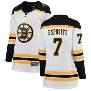 Phil Esposito Women's Fanatics Branded Boston Bruins Breakaway White Away Jersey
