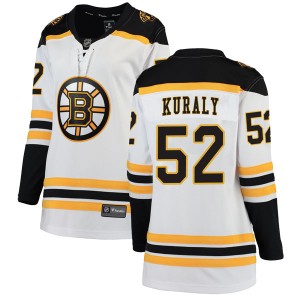 Sean Kuraly Women's Fanatics Branded Boston Bruins Breakaway White Away Jersey