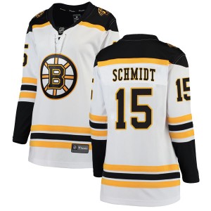 Milt Schmidt Women's Fanatics Branded Boston Bruins Breakaway White Away Jersey