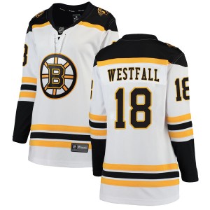 Ed Westfall Women's Fanatics Branded Boston Bruins Breakaway White Away Jersey