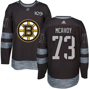 Charlie McAvoy Youth Boston Bruins Authentic Black 1917-2017 100th Anniversary Jersey