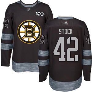 Pj Stock Youth Boston Bruins Authentic Black 1917-2017 100th Anniversary Jersey