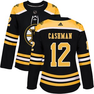 Wayne Cashman Women's Adidas Boston Bruins Authentic Black Home Jersey
