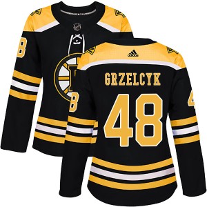 Matt Grzelcyk Women's Adidas Boston Bruins Authentic Black Home Jersey