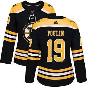Dave Poulin Women's Adidas Boston Bruins Authentic Black Home Jersey