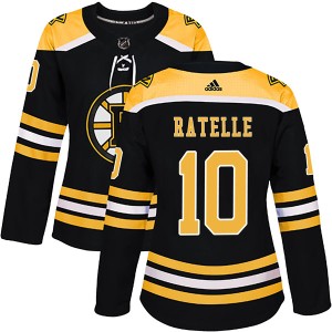 Jean Ratelle Women's Adidas Boston Bruins Authentic Black Home Jersey