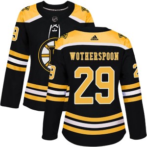 Parker Wotherspoon Women's Adidas Boston Bruins Authentic Black Home Jersey