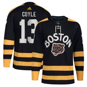 Charlie Coyle Youth Adidas Boston Bruins Authentic Black 2023 Winter Classic Jersey