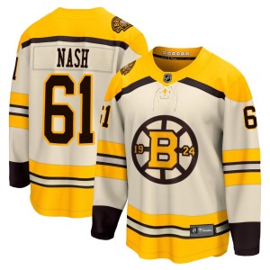 Rick Nash Men's Fanatics Branded Boston Bruins Premier Cream Breakaway 100th Anniversary Jersey