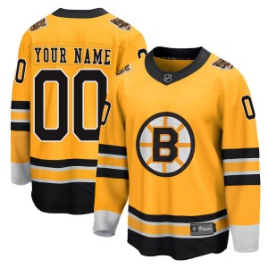 Custom Men's Fanatics Branded Boston Bruins Breakaway Gold Custom 2020/21 Special Edition Jersey