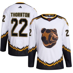 Shawn Thornton Men's Adidas Boston Bruins Authentic White Reverse Retro 2.0 Jersey