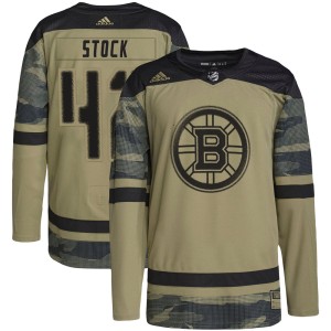 Pj Stock Youth Adidas Boston Bruins Authentic Camo Military Appreciation Practice Jersey