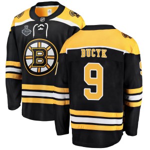 Johnny Bucyk Men's Fanatics Branded Boston Bruins Breakaway Black Home 2019 Stanley Cup Final Bound Jersey