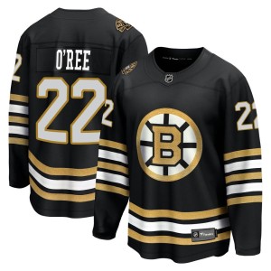 Willie O'ree Youth Fanatics Branded Boston Bruins Premier Black Breakaway 100th Anniversary Jersey