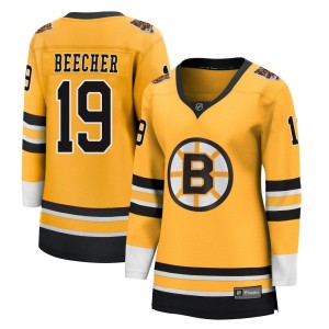 Johnny Beecher Women's Fanatics Branded Boston Bruins Breakaway Gold 2020/21 Special Edition Jersey
