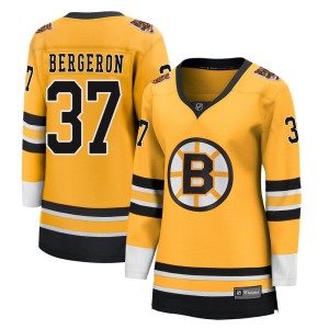 Patrice Bergeron Women's Fanatics Branded Boston Bruins Breakaway Gold 2020/21 Special Edition Jersey