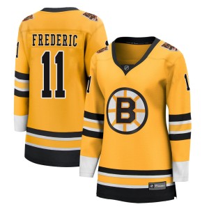 Trent Frederic Women's Fanatics Branded Boston Bruins Breakaway Gold 2020/21 Special Edition Jersey