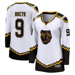 Johnny Bucyk Women's Fanatics Branded Boston Bruins Breakaway White Special Edition 2.0 Jersey