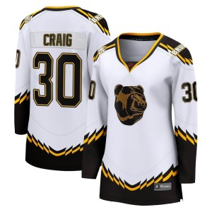 Jim Craig Women's Fanatics Branded Boston Bruins Breakaway White Special Edition 2.0 Jersey