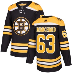 Brad Marchand Men's Adidas Boston Bruins Authentic Black Jersey