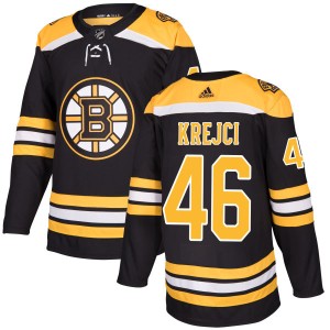 David Krejci Men's Adidas Boston Bruins Authentic Black Jersey