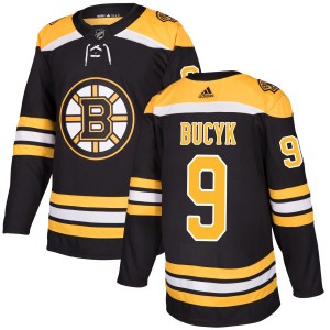 Johnny Bucyk Men's Adidas Boston Bruins Authentic Black Jersey