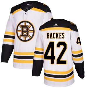 David Backes Men's Adidas Boston Bruins Authentic White Jersey