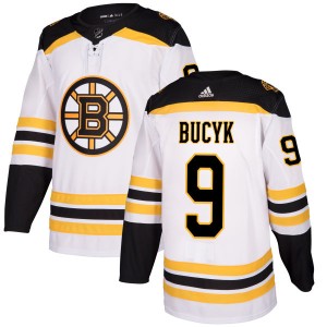 Johnny Bucyk Men's Adidas Boston Bruins Authentic White Jersey