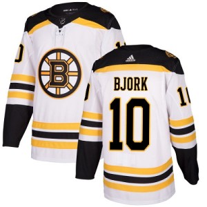 Anders Bjork Women's Adidas Boston Bruins Authentic White Away Jersey