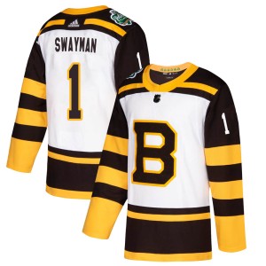 Jeremy Swayman Youth Adidas Boston Bruins Authentic White 2019 Winter Classic Jersey