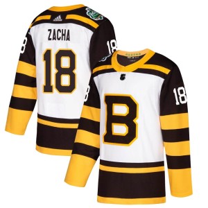 Pavel Zacha Youth Adidas Boston Bruins Authentic White 2019 Winter Classic Jersey