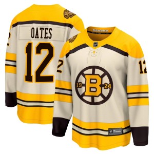 Adam Oates Youth Fanatics Branded Boston Bruins Premier Cream Breakaway 100th Anniversary Jersey