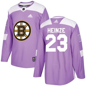 Steve Heinze Men's Adidas Boston Bruins Authentic Purple Fights Cancer Practice Jersey