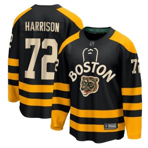 Brett Harrison Men's Fanatics Branded Boston Bruins Breakaway Black 2023 Winter Classic Jersey