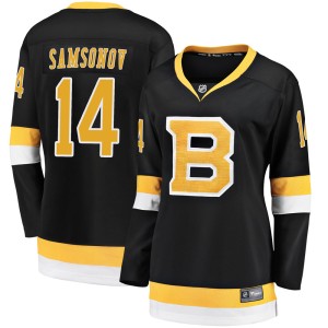 Sergei Samsonov Women's Fanatics Branded Boston Bruins Premier Black Breakaway Alternate Jersey