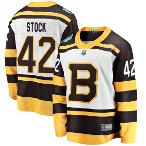 Pj Stock Youth Fanatics Branded Boston Bruins Breakaway White 2019 Winter Classic Jersey
