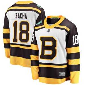 Pavel Zacha Youth Fanatics Branded Boston Bruins Breakaway White 2019 Winter Classic Jersey