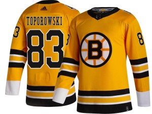 Luke Toporowski Youth Adidas Boston Bruins Breakaway Gold 2020/21 Special Edition Jersey