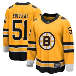 Matthew Poitras Youth Fanatics Branded Boston Bruins Breakaway Gold 2020/21 Special Edition Jersey