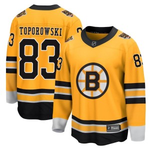 Luke Toporowski Youth Fanatics Branded Boston Bruins Breakaway Gold 2020/21 Special Edition Jersey