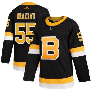 Justin Brazeau Youth Adidas Boston Bruins Authentic Black Alternate Jersey