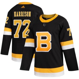 Brett Harrison Youth Adidas Boston Bruins Authentic Black Alternate Jersey