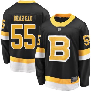Justin Brazeau Men's Fanatics Branded Boston Bruins Premier Black Breakaway Alternate Jersey